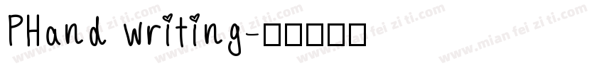 PHand writing字体转换